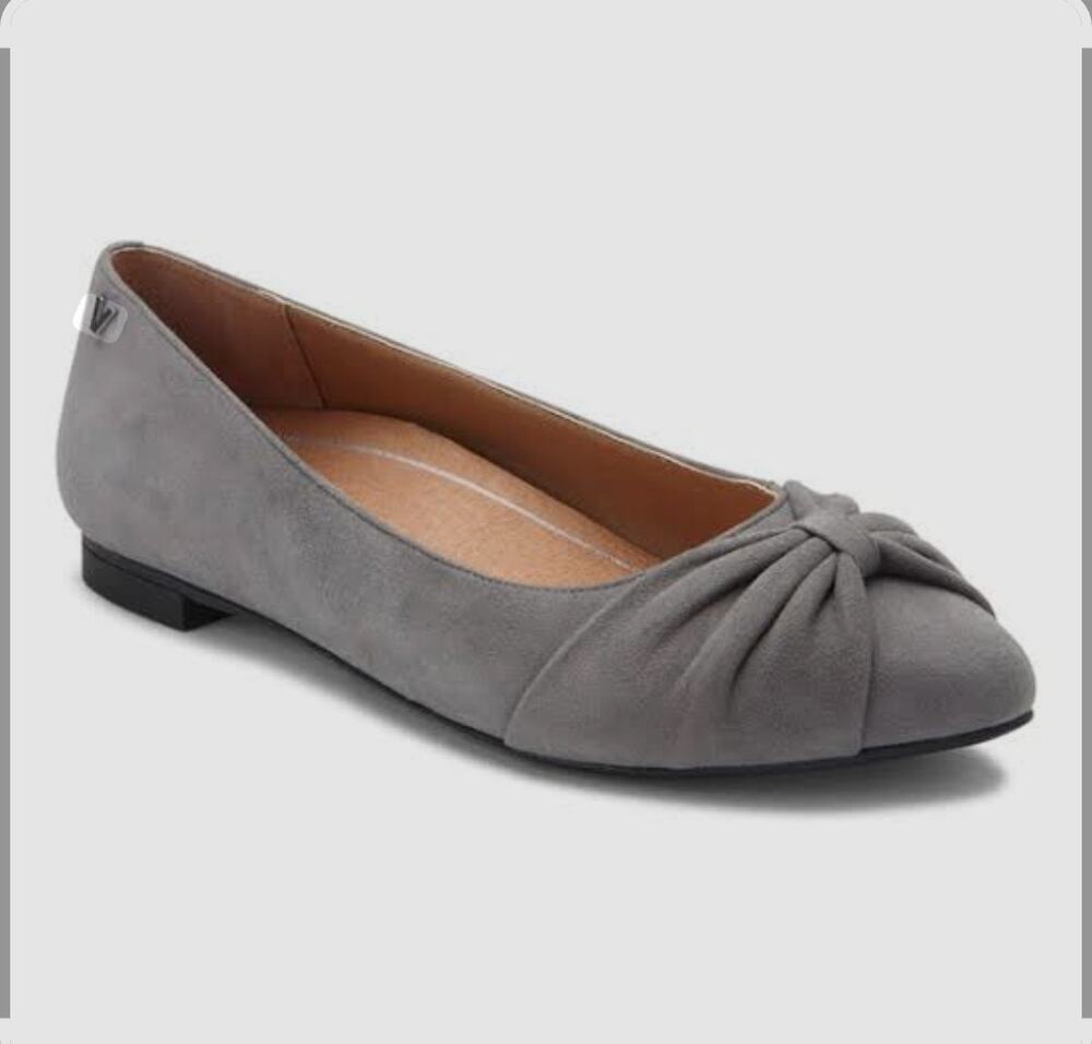 Vionic Gem Gramercy women's ballet flats gray suede 7 capsule wardrobe career